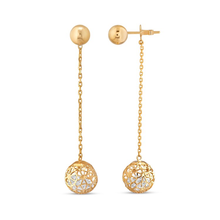 Серьги Roberto Bravo Bigo с фианитами.