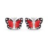 Сережки Monarch Butterfly з емаллю та фіанітами MBXE0024-CZ