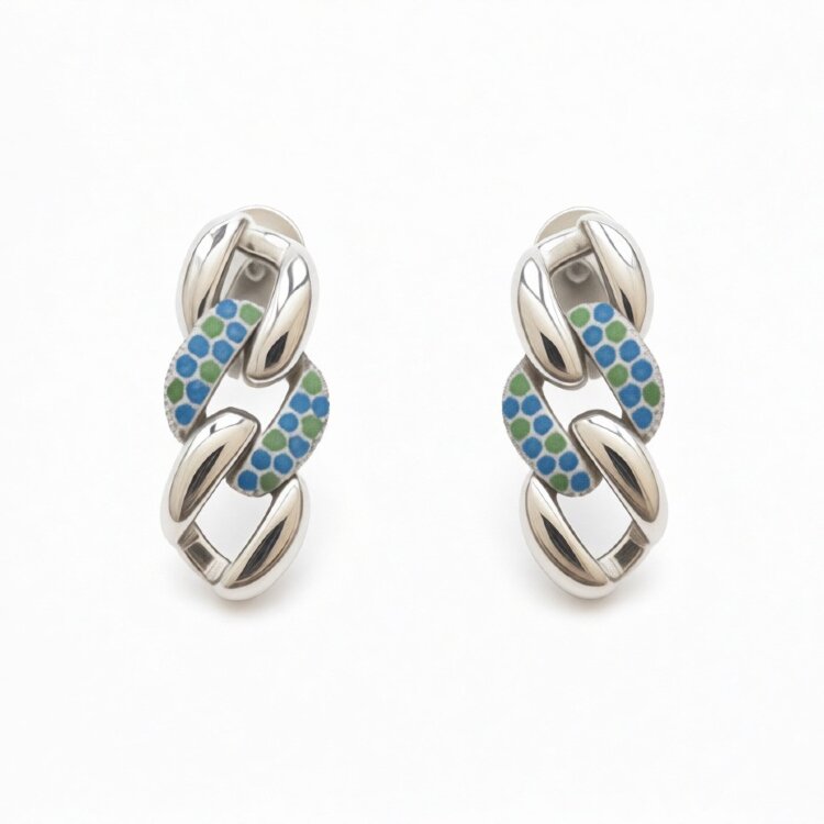 Сережки Rainbow з фіанітами DM4262-2-3CE