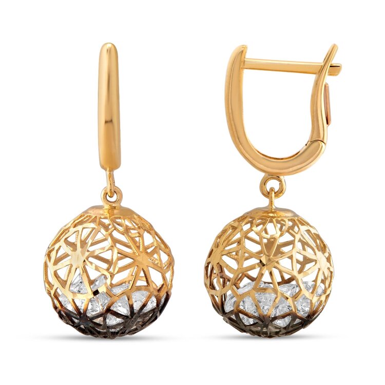 Сережки Bigo з фіанітами BIHE0035-02