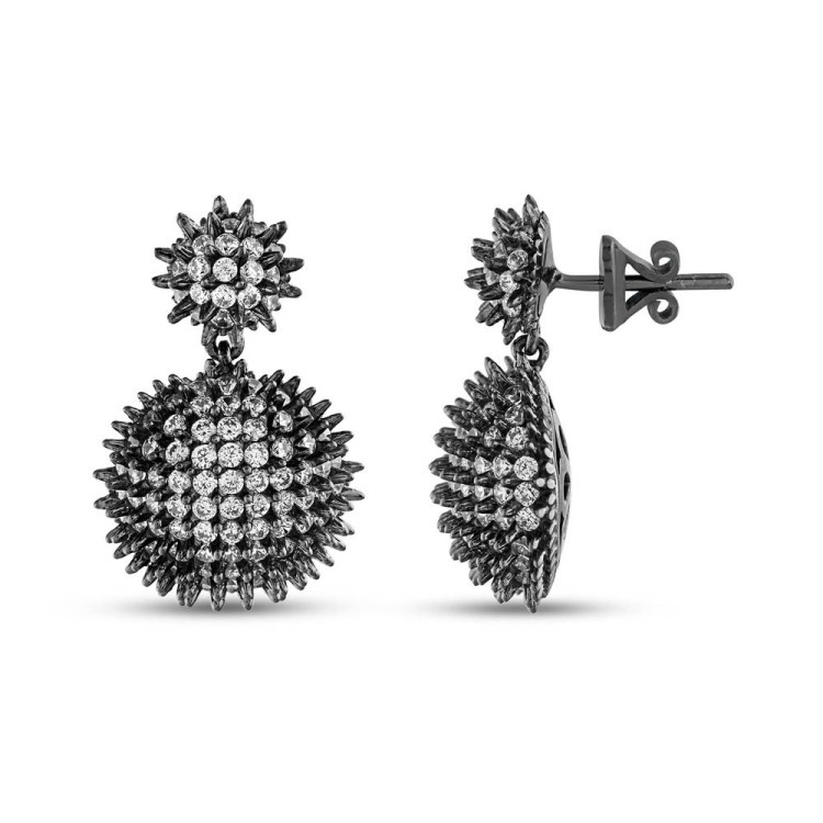 Сережки Hedgehog з фіанітами KRHE0002-CZ