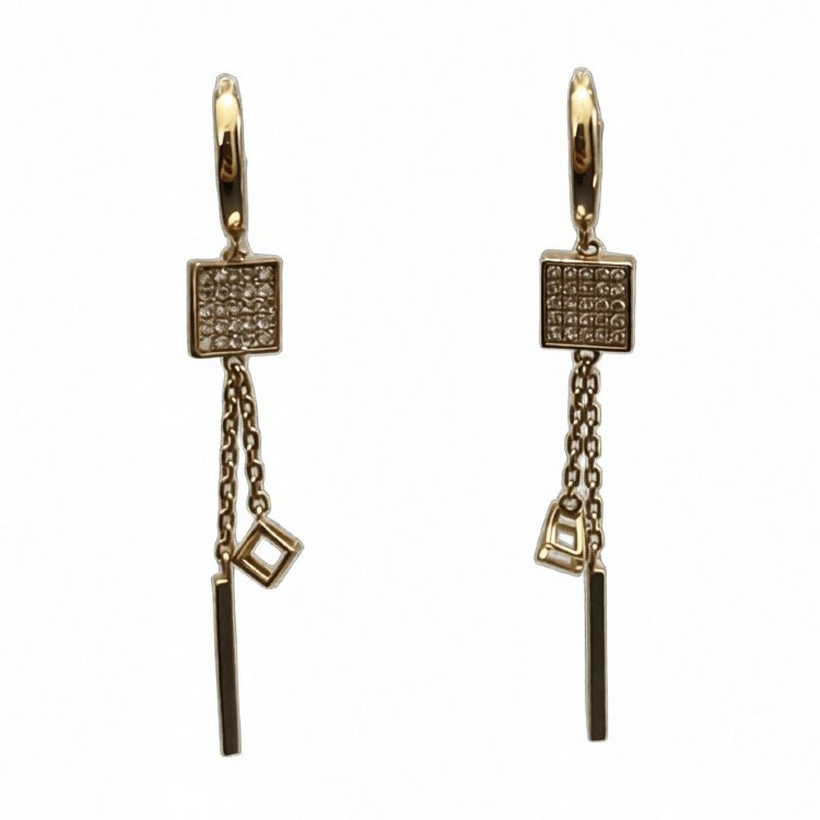 Сережки Qube із сапфірами QCE000051-00 Сережки Qube із сапфірами QCE000051-00