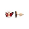 Сережки Roberto Bravo Monarch Butterfly з емаллю та діамантами