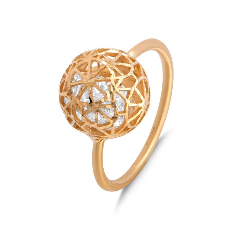 Каблучка Bigo з фіанітами BGR000005-00 Каблучка Bigo з фіанітами BGR000005-00