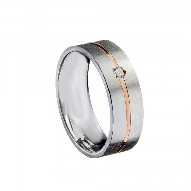 Обручальное кольцо Roberto Bravo Amore Infinito с бриллиантом