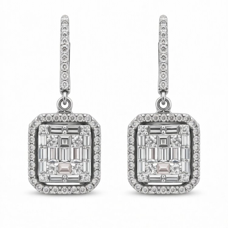 Сережки Diamond Love з діамантами HP20080