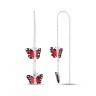 Сережки Roberto Bravo Monarch Butterfly з фіанітами та емаллю