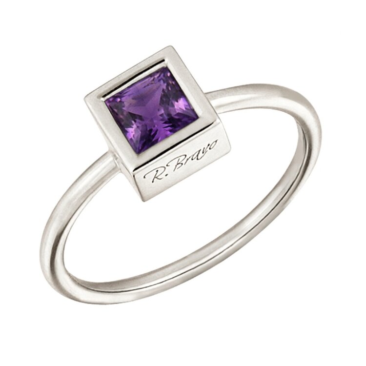 Каблучка Qube з аметистом QCR000022-04